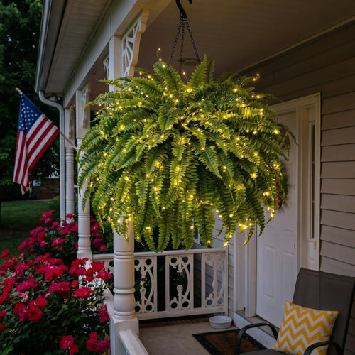 Fgorre Glowing Boston Fern with Lights