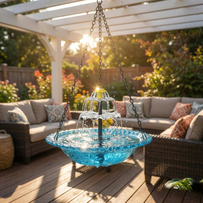 ⏰️Last Day Promotion ⚡️ Flash Sale 🎁 Solar Cascade Hanging Bird Bath Fountain