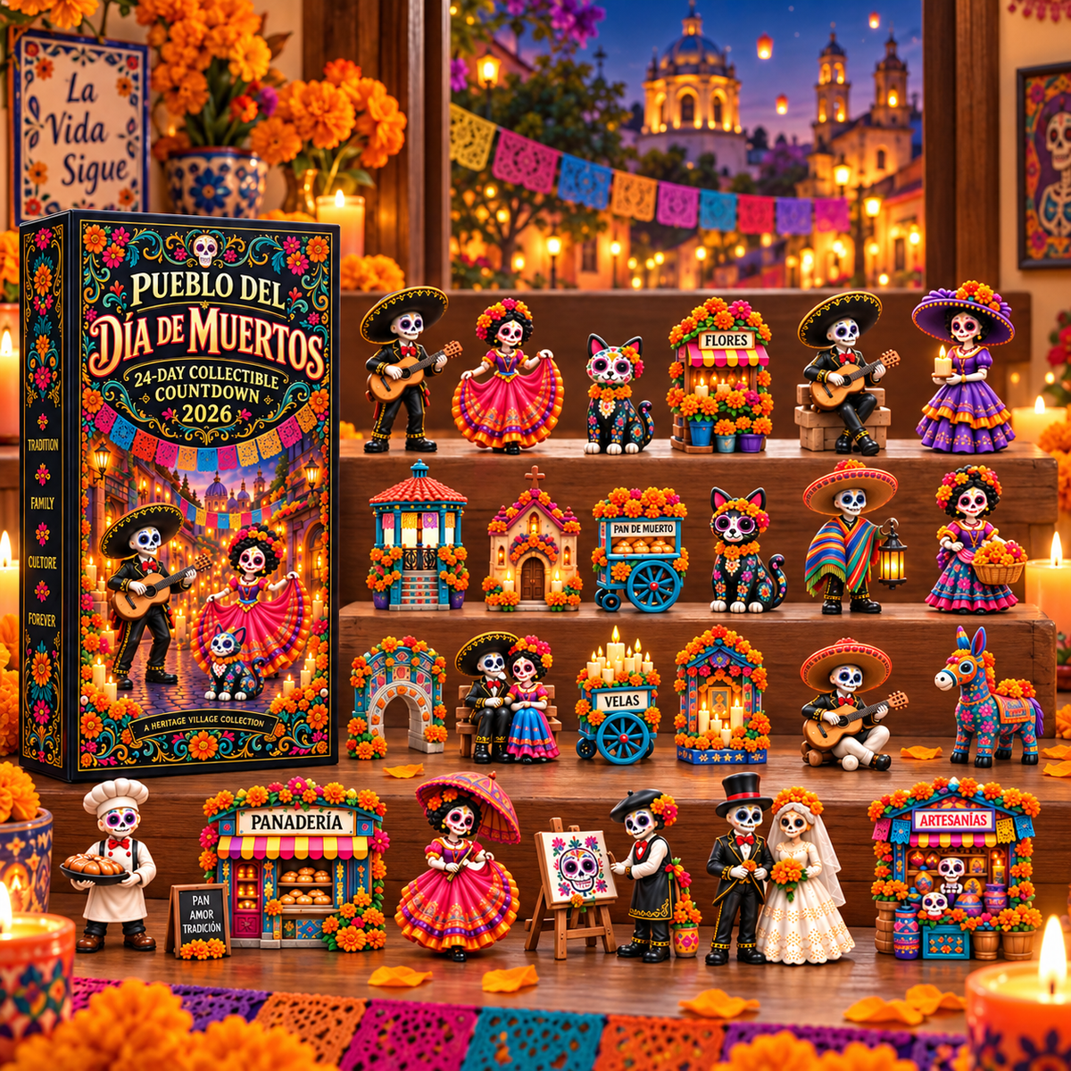 24-Day Día de los Muertos Miniature Countdown Calendar
