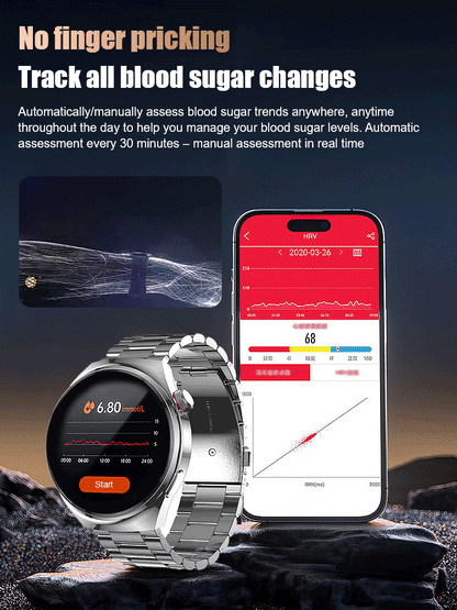 🌎Ends Today: 70% OFF! 🔥【24-hour health check】Steel Band Watch4 Pro⌚Mount Sinai Hospital physician recommended