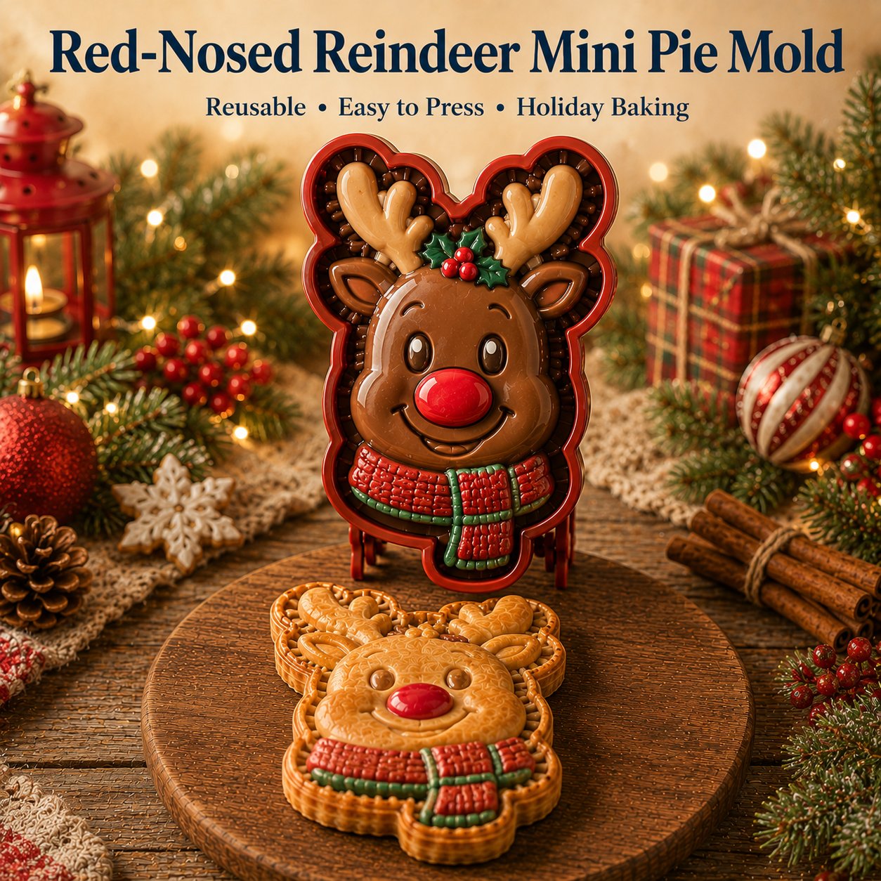 🏅Best Seller 🎄 9-Design Christmas Mini Pie Mold Collection 🥧✨