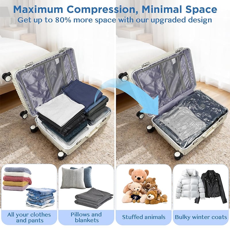 🏅75K+ Sold ⚡️Last Day Special Price 🎁Cordless Travel Vacuum Storage Compression Bag Set