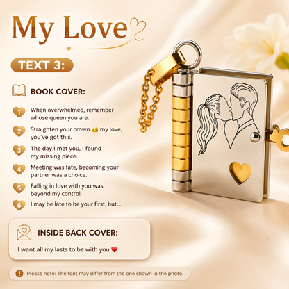 🎁 Last Day Promotion 🔥For Love - I Love You Book Necklace