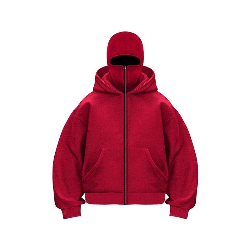 ❄️Men's Balaclava Zip-Up Hoodie – Full-Zip Streetwear Sweatshirt