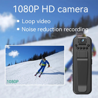 1080P HD recording feature on wearable mini camera