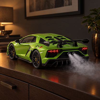 🏎️💨 Sports Car Model with Exhaust Mist Effect – Gift for Car Lovers