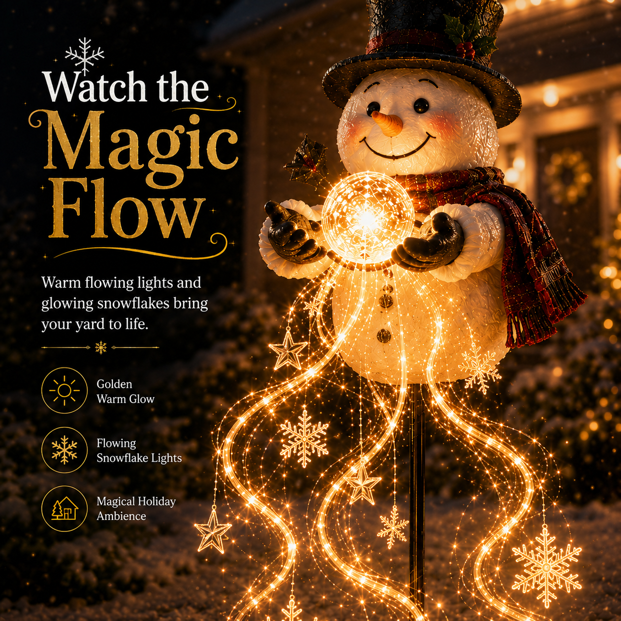 🎅Christmas Early Discount 49% Off ✨Snowman Magic Fountain Garden Light