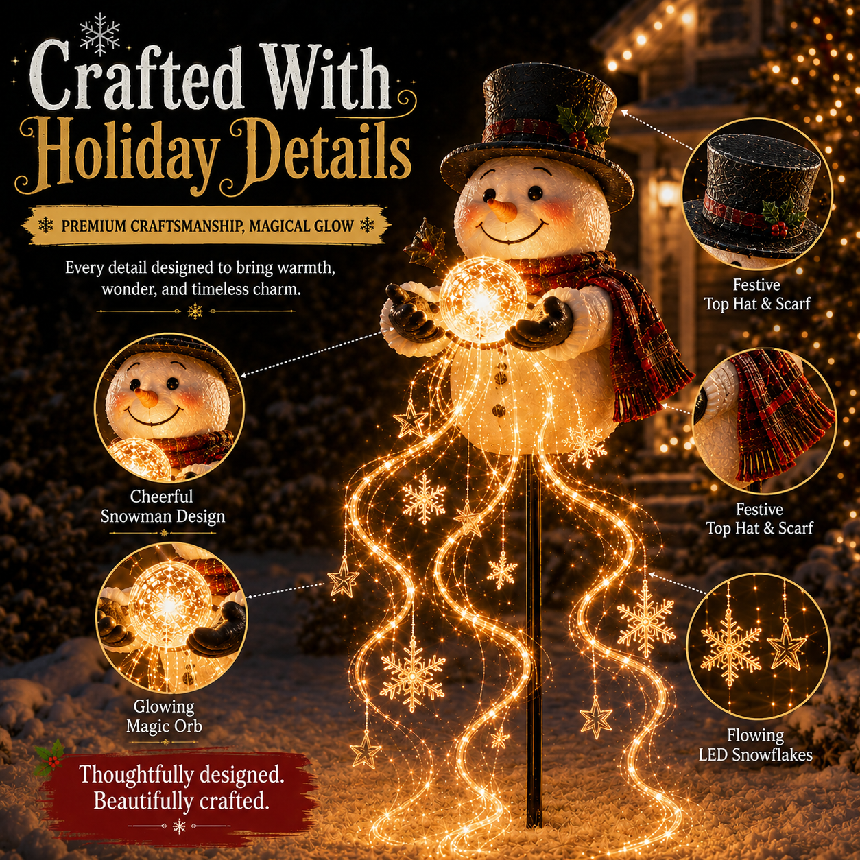 🎅Christmas Early Discount 49% Off ✨Snowman Magic Fountain Garden Light