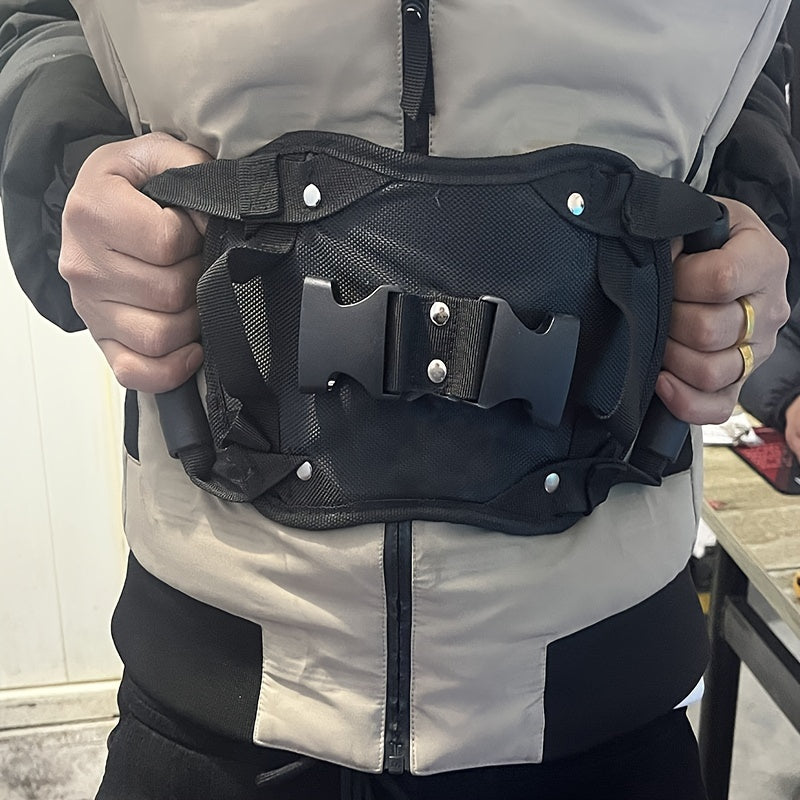 🏍️ Motorcycle Passenger Grip Belt – Adjustable Waist Strap with Dual Handles