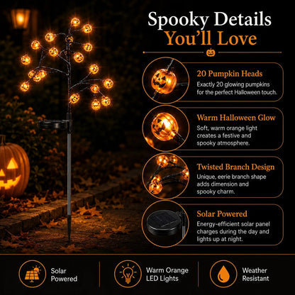 🏆 Top Selling Halloween Outdoor Decor 🔥Solar Pumpkin Pathway Lights