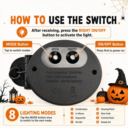 🏆 Top Selling Halloween Outdoor Decor 🔥Solar Pumpkin Pathway Lights