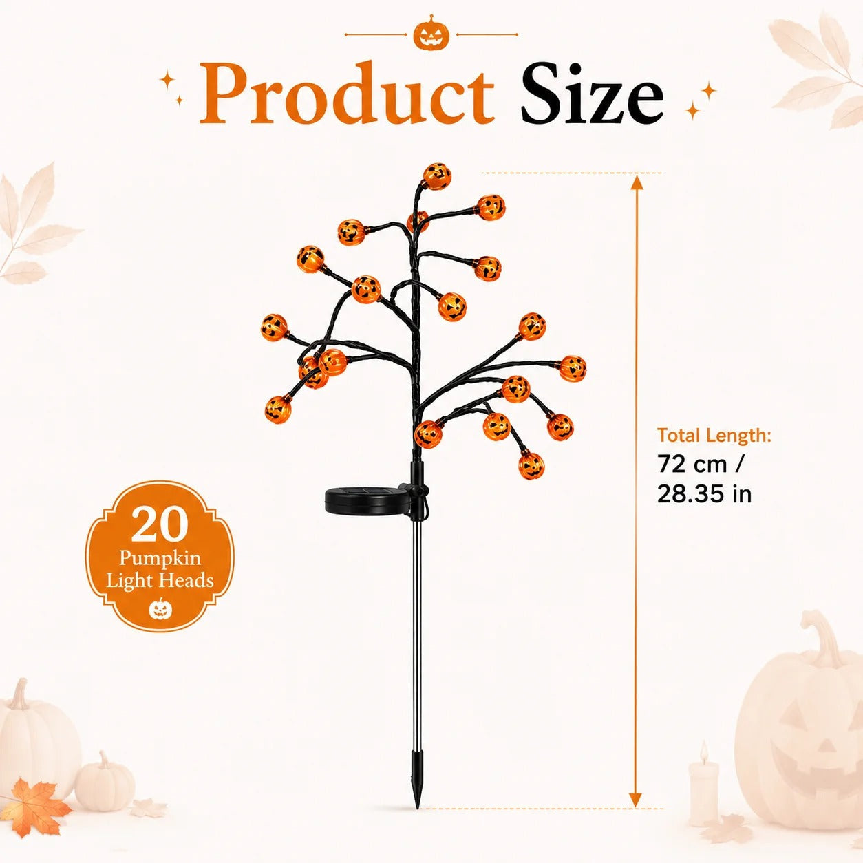 🏆 Top Selling Halloween Outdoor Decor 🔥Solar Pumpkin Pathway Lights