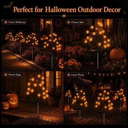 🏆 Top Selling Halloween Outdoor Decor 🔥Solar Pumpkin Pathway Lights