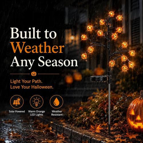🏆 Top Selling Halloween Outdoor Decor 🔥Solar Pumpkin Pathway Lights