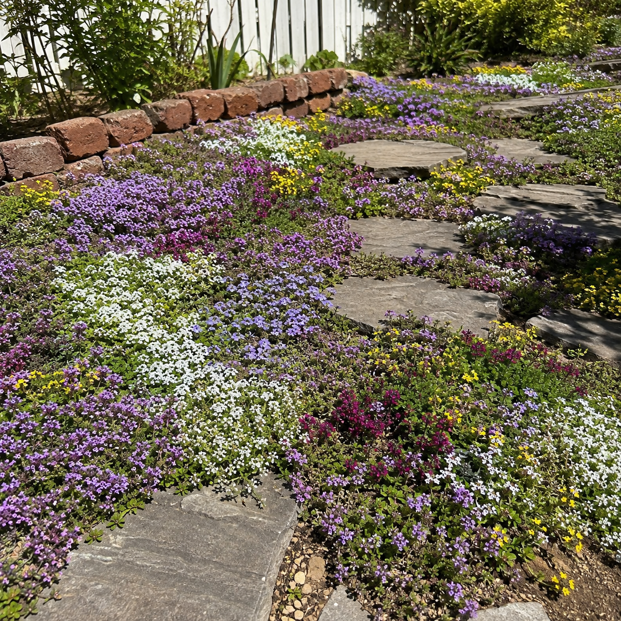 Mixed color creeping thyme