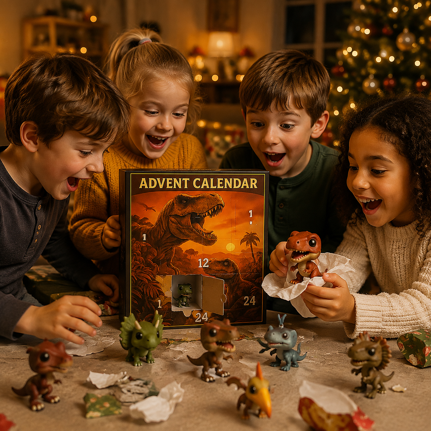 🎁Limited-time deal🦖Dinosaur Advent Calendar, 24‑Day Christmas Countdown Calendar