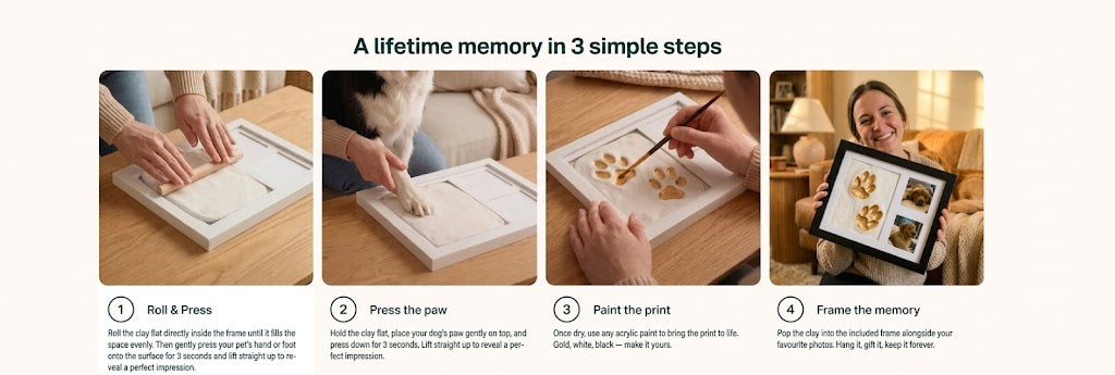 🛩️Last day promotion/All-in-One Pet Clay Paw Print Frame Kit🐱🐶