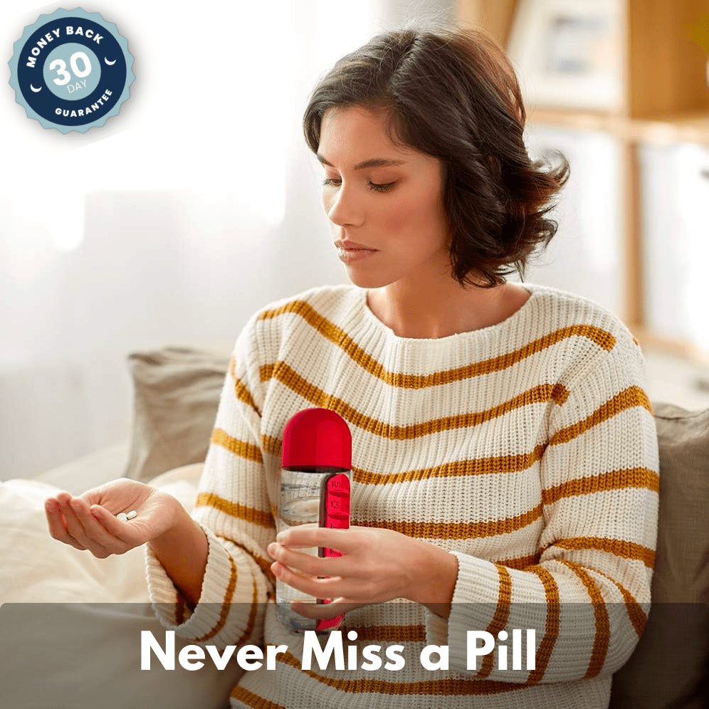 Multi-Use Pill & Water Bottle for Travel (600 Ml, Mix Color)