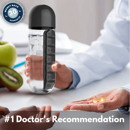 Multi-Use Pill & Water Bottle for Travel (600 Ml, Mix Color)