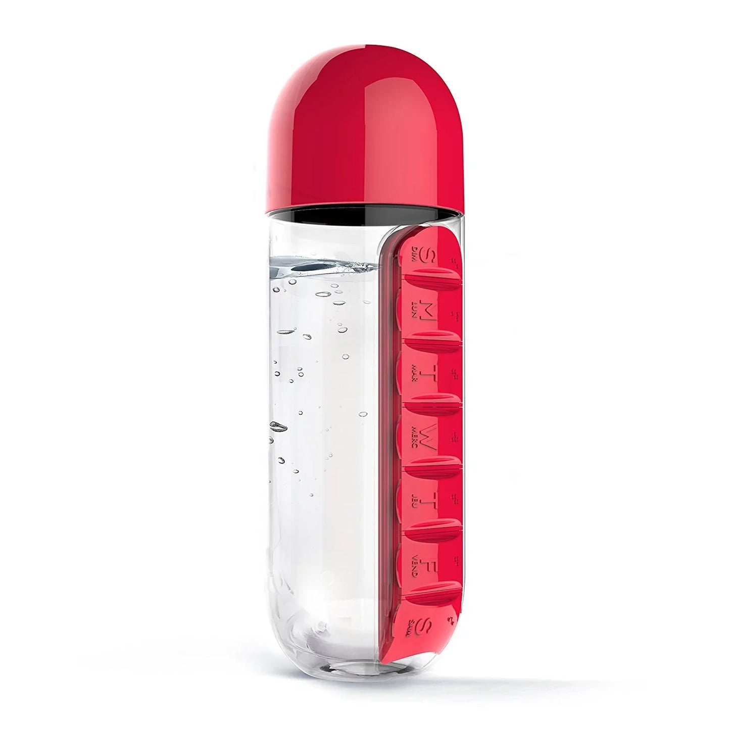 Multi-Use Pill & Water Bottle for Travel (600 Ml, Mix Color)