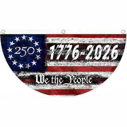 ⏰Last day Promotion🏆🗽USA 250th Anniversary Flag Half Round Banner🦅