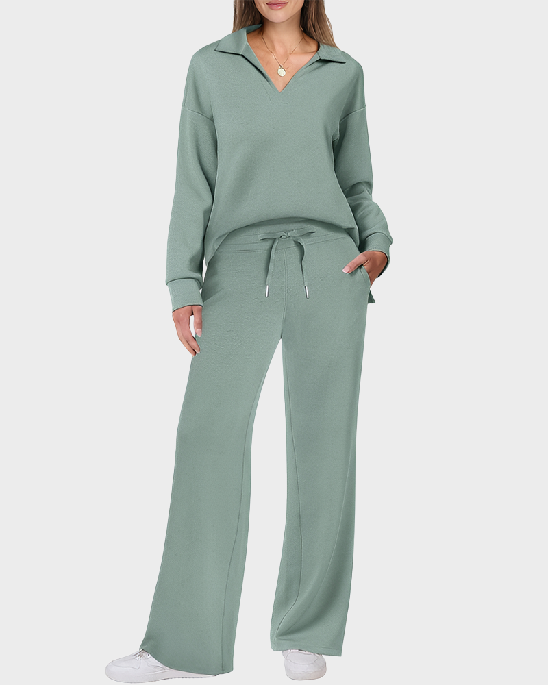Women's Fall Transition 2-Piece Set - Breathable & Wrinkle Resistant Sweatsuits Sets