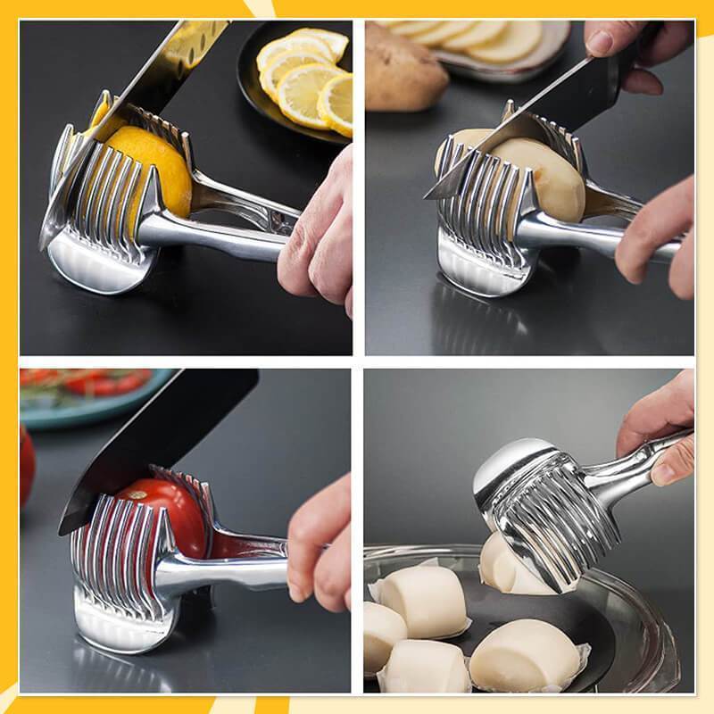 Kitchen Fruit & Vegetable Slicing Guide – Handy Cutting Holder