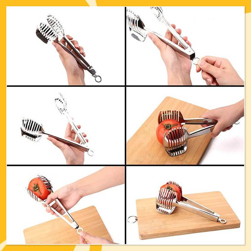 Kitchen Fruit & Vegetable Slicing Guide – Handy Cutting Holder