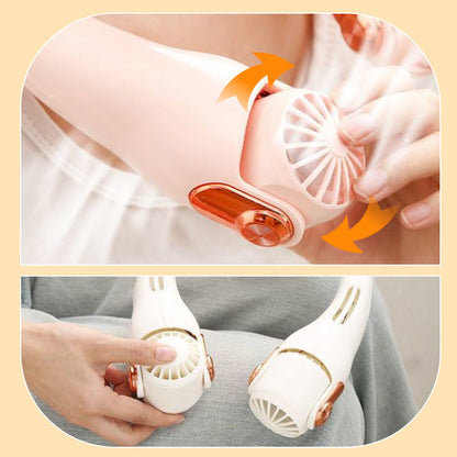 🥳2026 HOT SALE🥳💨50% OFF!🍃Neck Air Conditioner Fan – Ultra‑quiet, 360° rotating, 3 speeds. Hands‑free cooling, long battery. Summer essential! 😎🌬️