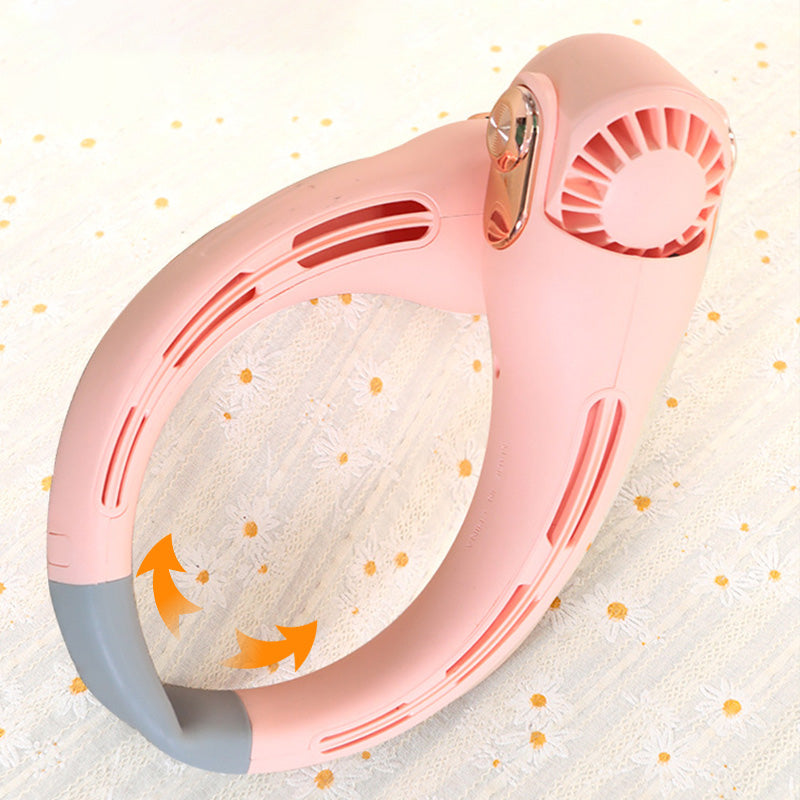 🥳2026 HOT SALE🥳💨50% OFF!🍃Neck Air Conditioner Fan – Ultra‑quiet, 360° rotating, 3 speeds. Hands‑free cooling, long battery. Summer essential! 😎🌬️