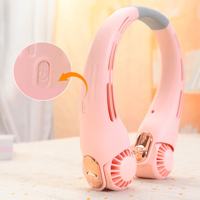 🥳2026 HOT SALE🥳💨50% OFF!🍃Neck Air Conditioner Fan – Ultra‑quiet, 360° rotating, 3 speeds. Hands‑free cooling, long battery. Summer essential! 😎🌬️