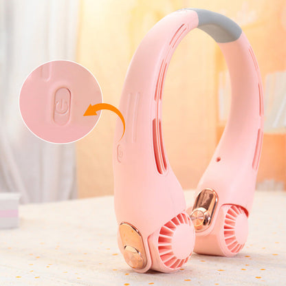 🥳2026 HOT SALE🥳💨50% OFF!🍃Neck Air Conditioner Fan – Ultra‑quiet, 360° rotating, 3 speeds. Hands‑free cooling, long battery. Summer essential! 😎🌬️