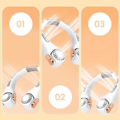 🥳2026 HOT SALE🥳💨50% OFF!🍃Neck Air Conditioner Fan – Ultra‑quiet, 360° rotating, 3 speeds. Hands‑free cooling, long battery. Summer essential! 😎🌬️