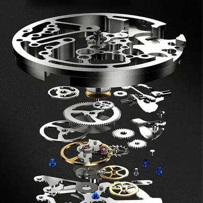 🔥Men's Waterproof Roman Skeleton Automatic Mechanical Watch