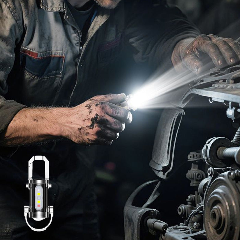 Fgorre Rechargeable Keychain Flashlight , USB-C & 7 Light Modes