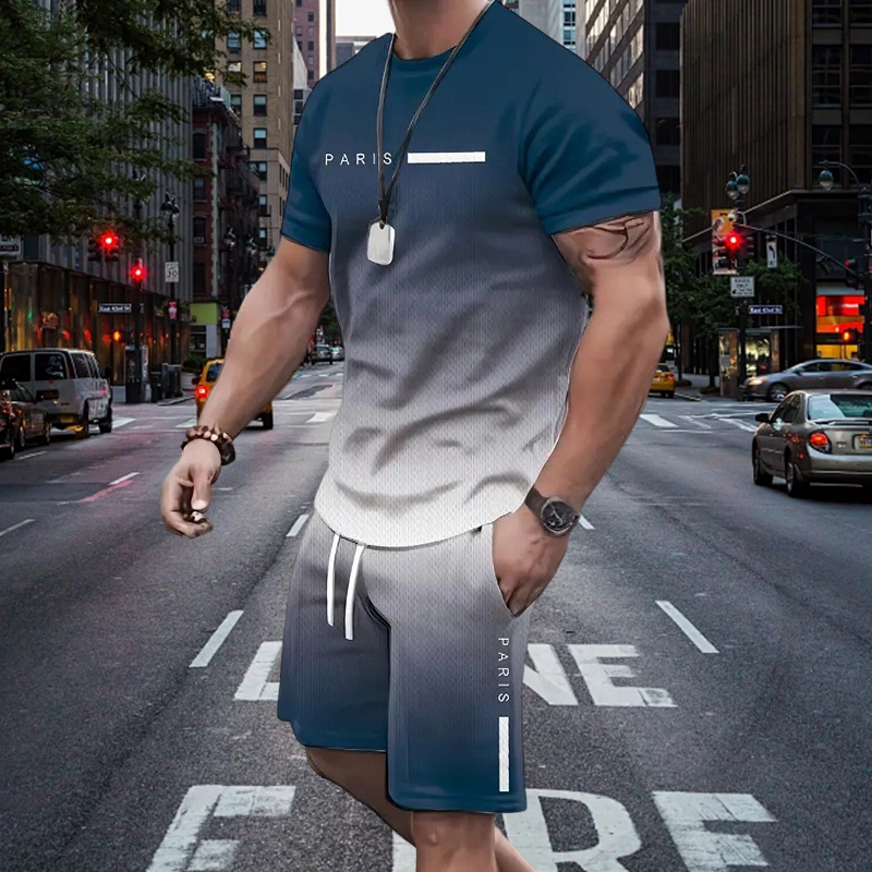 💥 50% OFF FLASH SALE! 🌈Men‘s Gradient 2-Piece Set 💨【Limited Time】