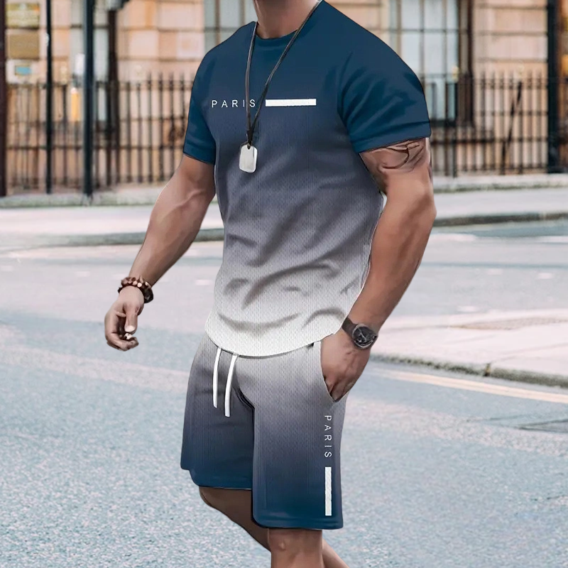 💥 50% OFF FLASH SALE! 🌈Men‘s Gradient 2-Piece Set 💨【Limited Time】