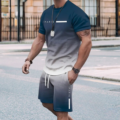 💥 50% OFF FLASH SALE! 🌈Men‘s Gradient 2-Piece Set 💨【Limited Time】