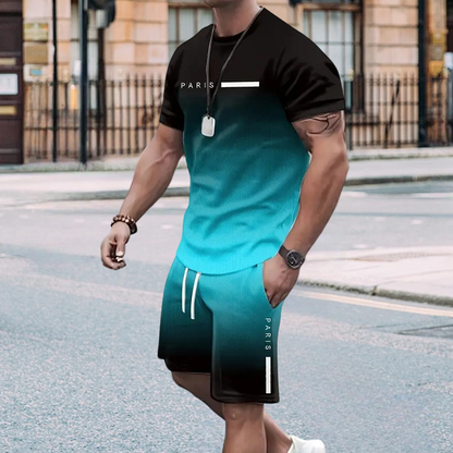 💥 50% OFF FLASH SALE! 🌈Men‘s Gradient 2-Piece Set 💨【Limited Time】