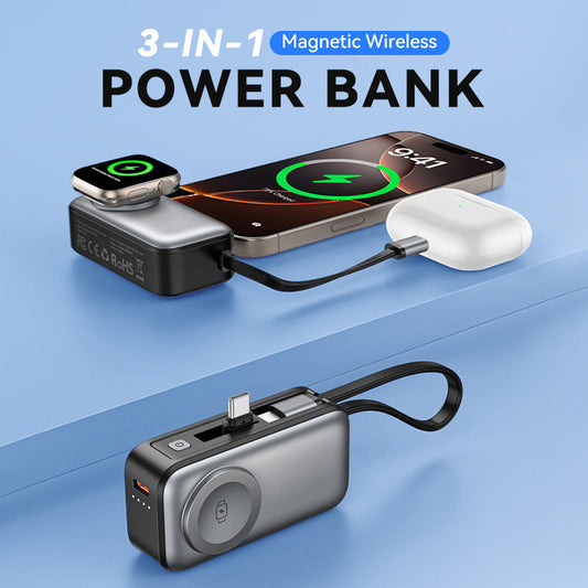 📱50% OFF NOW! 🔋3-in-1 Magnetic Wireless Power Bank