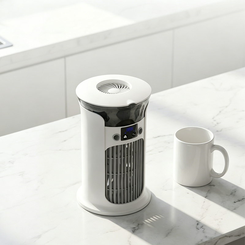 ❄️ 50% OFF | 3-in-1 Desktop Air Cooler Fan 💧 Portable Mist Cooling Fan with LED Night Light