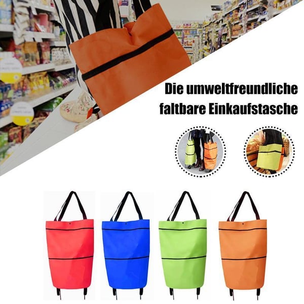 🏆75K+ Sold 🔥2-in-1 Foldable Shopping Cart