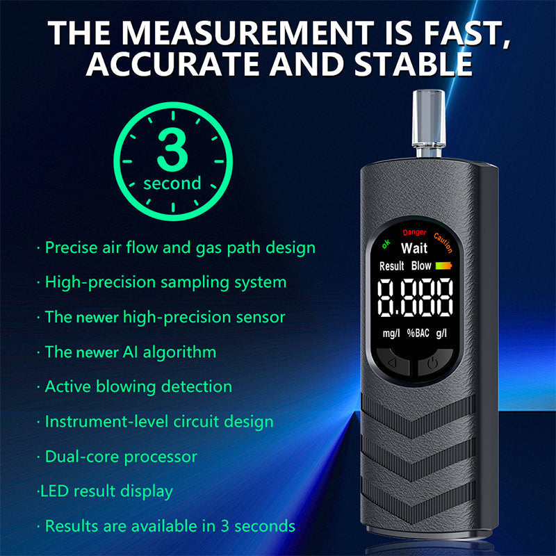 Personal alcohol tester quick measurement feature