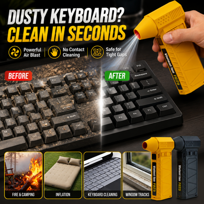 ⚡ 80,000 RPM Portable Turbo Blower – Powerful Handheld Air Duster for Car, Snow & Dust Cleaning