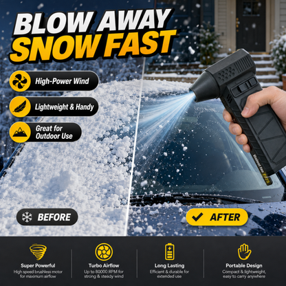 ⚡ 80,000 RPM Portable Turbo Blower – Powerful Handheld Air Duster for Car, Snow & Dust Cleaning
