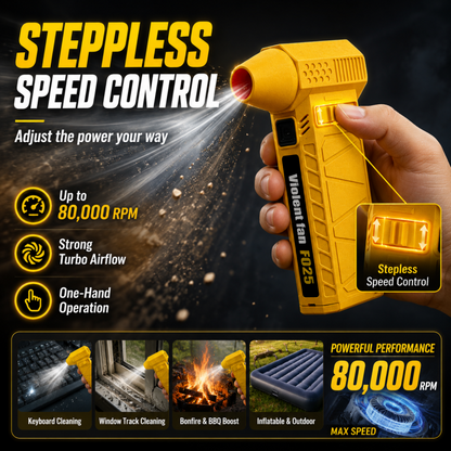 ⚡ 80,000 RPM Portable Turbo Blower – Powerful Handheld Air Duster for Car, Snow & Dust Cleaning