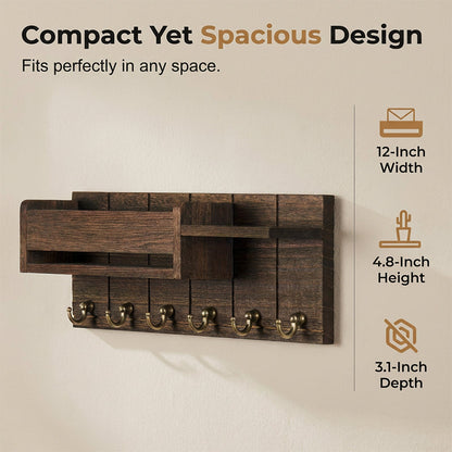 🔥 Wall‑Mounted Mail & Key Holder