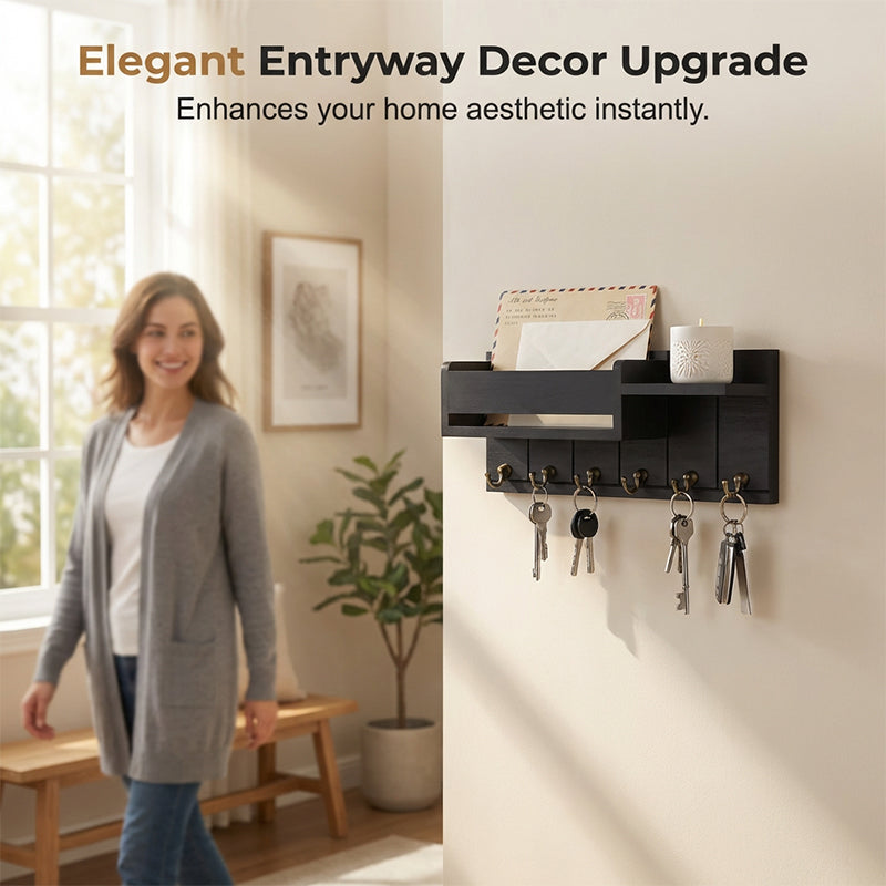 🔥 Wall‑Mounted Mail & Key Holder