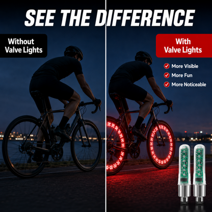 🏅🚲Waterproof Bike Tire Valve Stem Lights✨