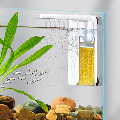 🐠 3-in-1 Mini Aquarium Filter – Compact Fish Tank Filter with Water Circulation & Aeration